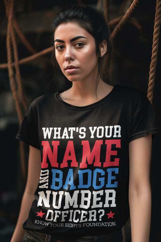 Women's What's Your Name & Badge Num. Tee #2